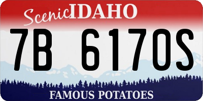 ID license plate 7B6170S