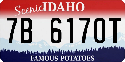 ID license plate 7B6170T