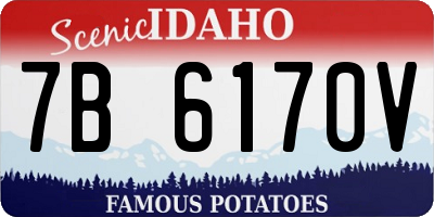 ID license plate 7B6170V