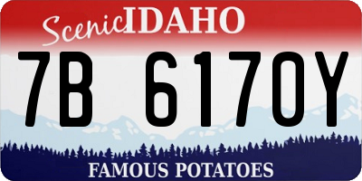 ID license plate 7B6170Y