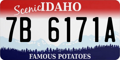 ID license plate 7B6171A