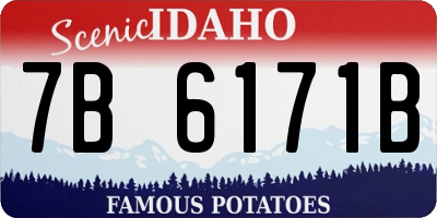 ID license plate 7B6171B