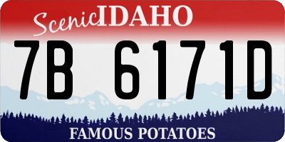 ID license plate 7B6171D
