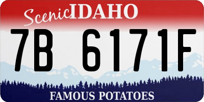 ID license plate 7B6171F