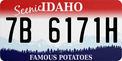 ID license plate 7B6171H