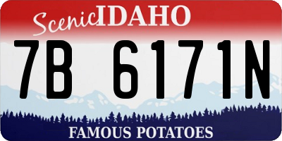 ID license plate 7B6171N