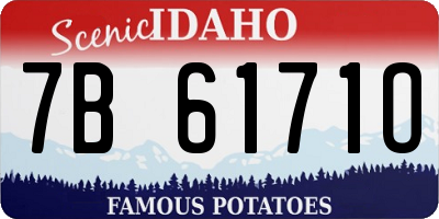 ID license plate 7B6171O