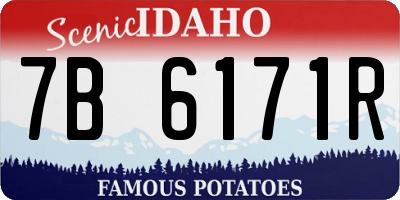 ID license plate 7B6171R