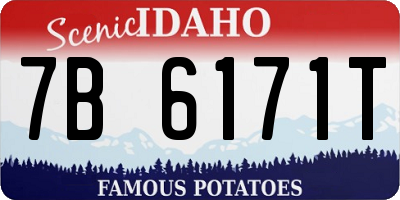 ID license plate 7B6171T