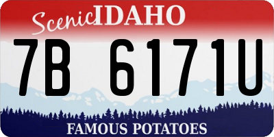 ID license plate 7B6171U