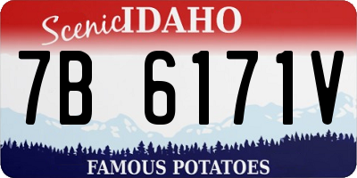 ID license plate 7B6171V