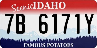 ID license plate 7B6171Y