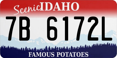 ID license plate 7B6172L