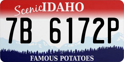 ID license plate 7B6172P