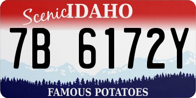 ID license plate 7B6172Y