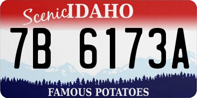 ID license plate 7B6173A