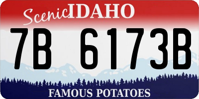 ID license plate 7B6173B