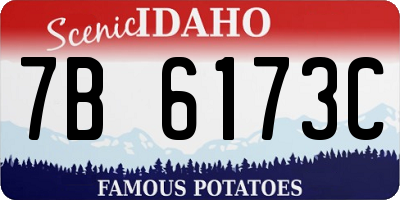 ID license plate 7B6173C