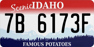 ID license plate 7B6173F