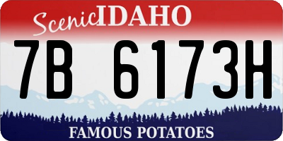 ID license plate 7B6173H