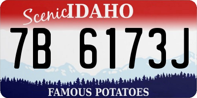 ID license plate 7B6173J