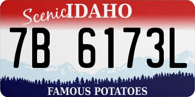 ID license plate 7B6173L