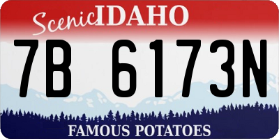 ID license plate 7B6173N
