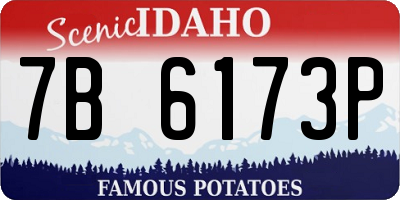 ID license plate 7B6173P