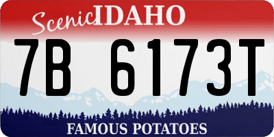 ID license plate 7B6173T