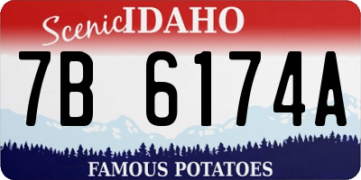 ID license plate 7B6174A