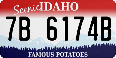 ID license plate 7B6174B