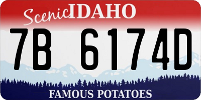 ID license plate 7B6174D