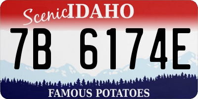ID license plate 7B6174E