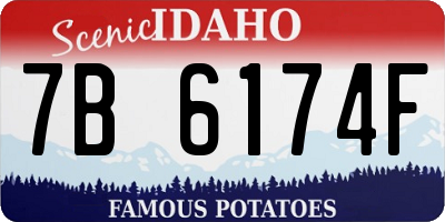 ID license plate 7B6174F