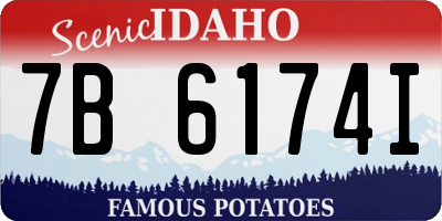 ID license plate 7B6174I