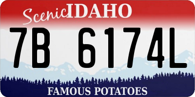 ID license plate 7B6174L