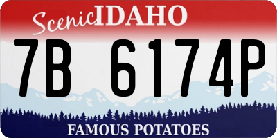 ID license plate 7B6174P