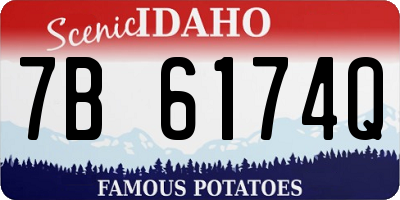ID license plate 7B6174Q