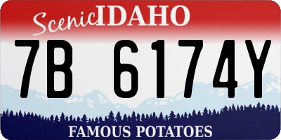 ID license plate 7B6174Y