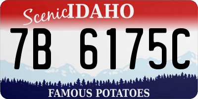 ID license plate 7B6175C
