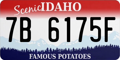 ID license plate 7B6175F