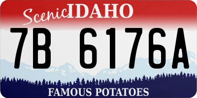 ID license plate 7B6176A