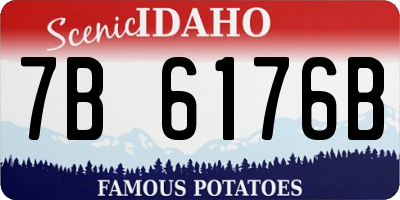 ID license plate 7B6176B