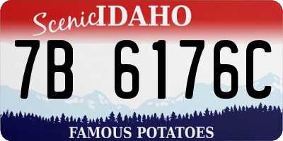 ID license plate 7B6176C