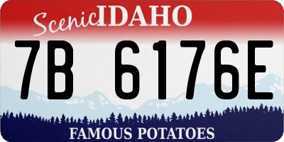ID license plate 7B6176E