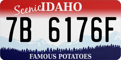 ID license plate 7B6176F