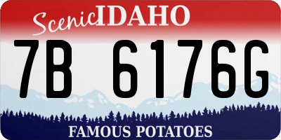 ID license plate 7B6176G
