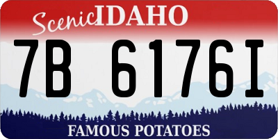 ID license plate 7B6176I