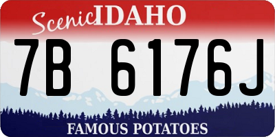 ID license plate 7B6176J