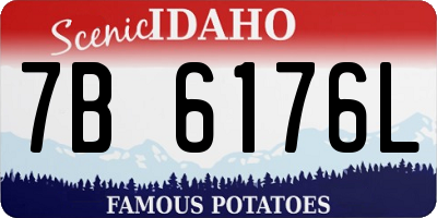 ID license plate 7B6176L
